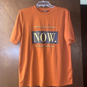 shein medium orange t-shirt